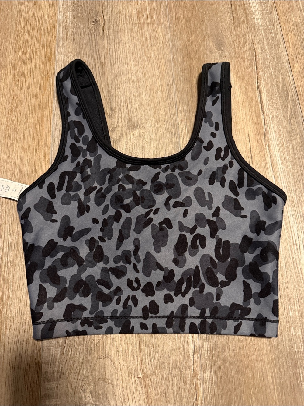 Marika Women’s Gray & Black Leopard Print Non Padded Sports Bra